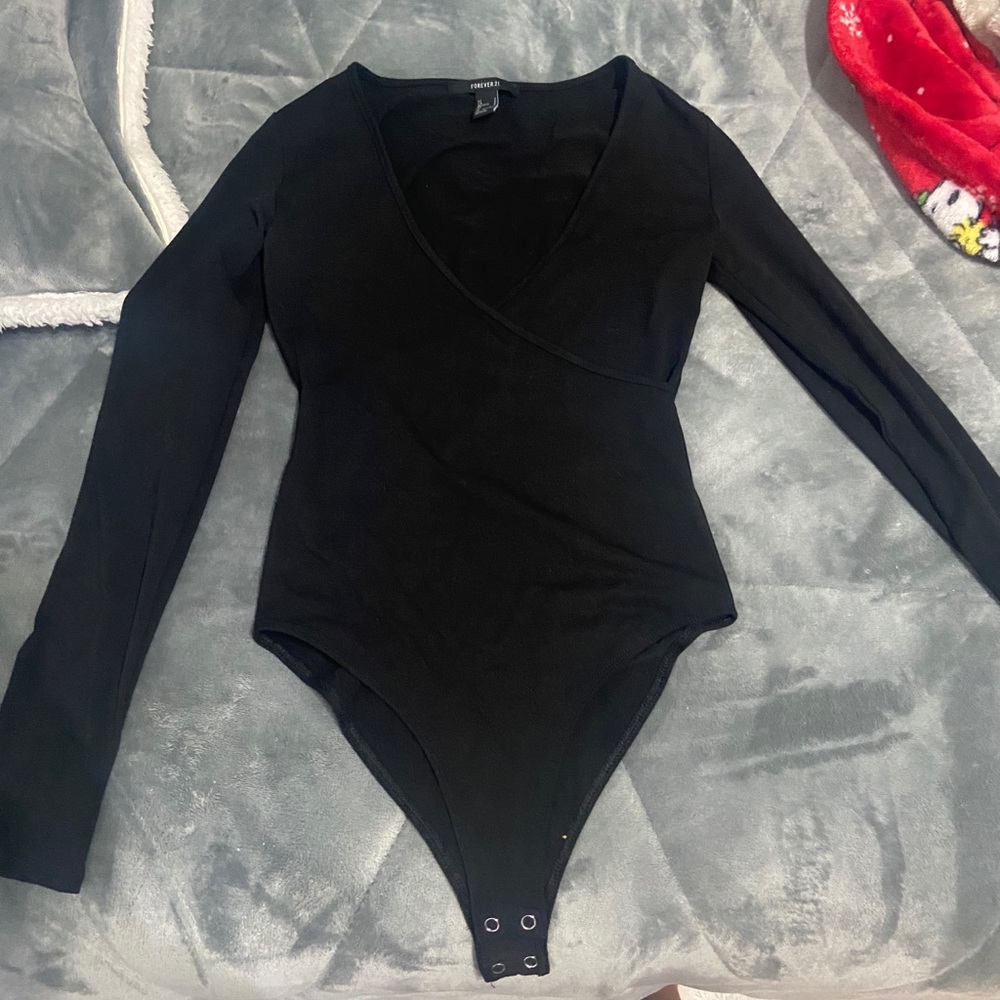 Black long sleeve body suit